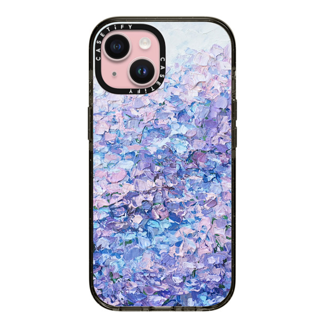Ann Marie Coolick x CASETiFY iPhone 15 ケース ブラック インパクトケース Hydrangea Summer