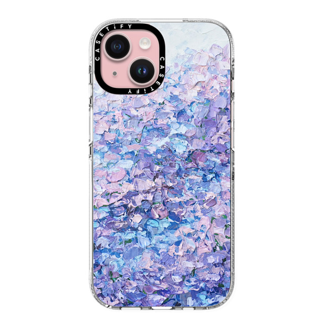 Ann Marie Coolick x CASETiFY iPhone 15 ケース クリア クリア ケース MagSafe対応 Hydrangea Summer