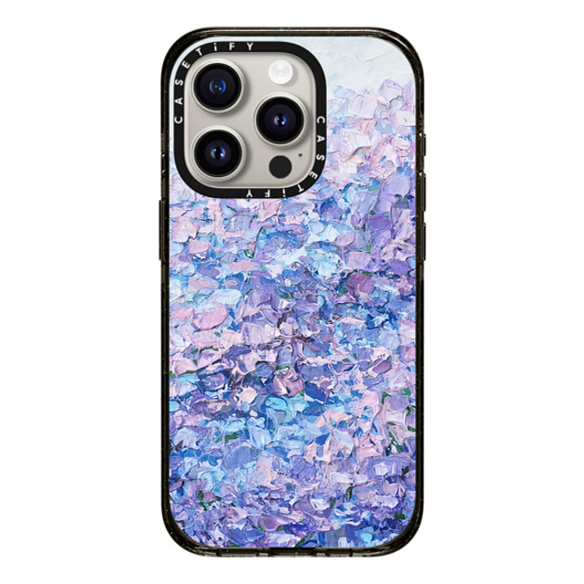 Ann Marie Coolick x CASETiFY iPhone 15 Pro ケース ブラック インパクトケース Hydrangea Summer