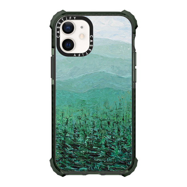 Ann Marie Coolick x CASETiFY iPhone 12 mini ケース Midnight Green ウルトラインパクトケース Pine Forest