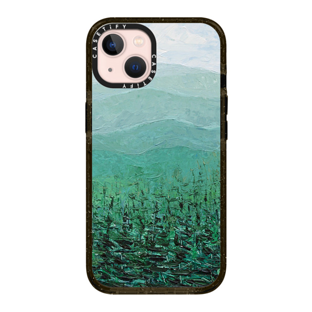 Ann Marie Coolick x CASETiFY iPhone 13 ケース ブラック インパクトケース MagSafe対応 Pine Forest