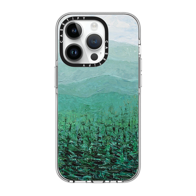 Ann Marie Coolick x CASETiFY iPhone 14 Pro ケース クリア クリア ケース MagSafe対応 Pine Forest