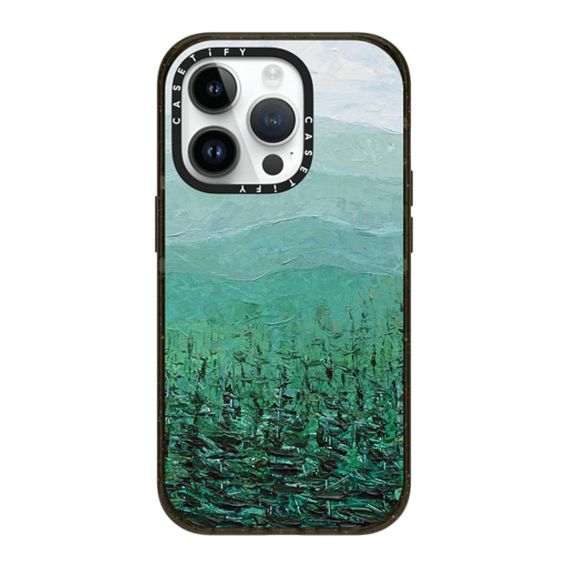 Ann Marie Coolick x CASETiFY iPhone 14 Pro ケース ブラック インパクトケース MagSafe対応 Pine Forest