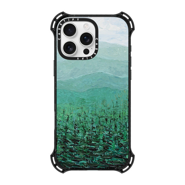 Ann Marie Coolick x CASETiFY iPhone 16 Pro Max ケース ブラック バウンスケース Pine Forest