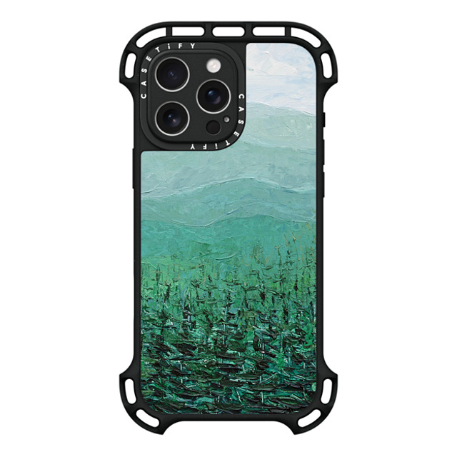 Ann Marie Coolick x CASETiFY iPhone 16 Pro Max ケース ブラック ウルトラ バウンスケース MagSafe対応 Pine Forest