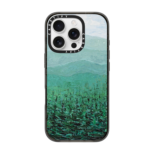 Ann Marie Coolick x CASETiFY iPhone 16 Pro ケース ブラック インパクトケース MagSafe対応 Pine Forest