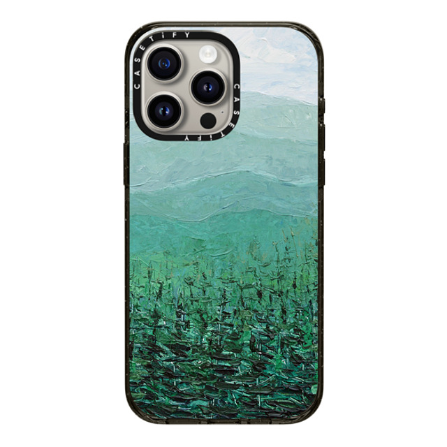 Ann Marie Coolick x CASETiFY iPhone 15 Pro Max ケース ブラック インパクトケース Pine Forest