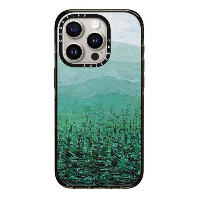 Ann Marie Coolick x CASETiFY iPhone 15 Pro ケース ブラック インパクトケース Pine Forest