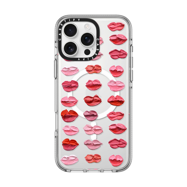 Ann Marie Coolick x CASETiFY iPhone 16 Pro Max ケース Love,Fine Art クリア クリア ケース MagSafe対応 Polka Daub Lips Father's Day Ann Marie Coolick x CASETiFY iPhone 16 Pro Max ケース Love,Fine Art クリア クリア ケース MagSafe対応 Polka Daub Lips Father's Day