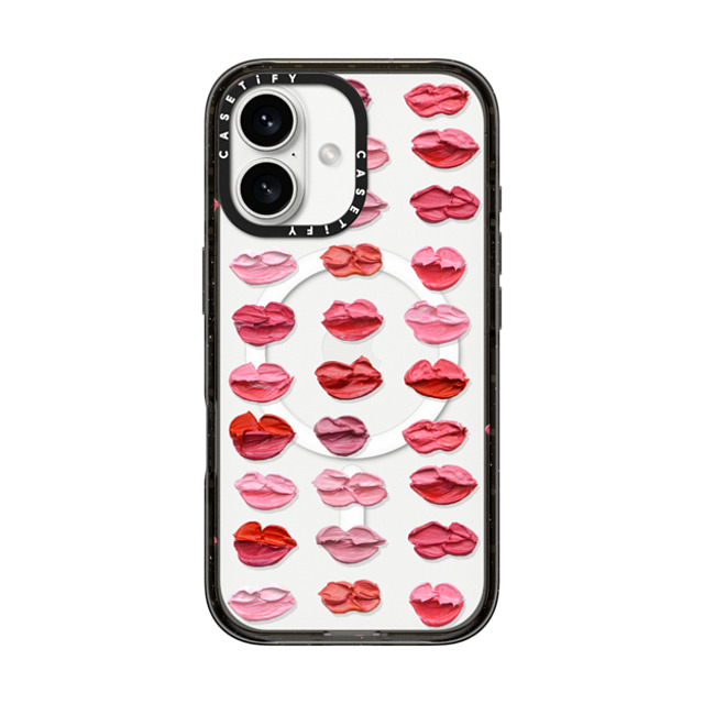 Ann Marie Coolick x CASETiFY iPhone 16 ケース Love,Fine Art ブラック インパクトケース MagSafe対応 Polka Daub Lips Father's Day Ann Marie Coolick x CASETiFY iPhone 16 ケース Love,Fine Art ブラック インパクトケース MagSafe対応 Polka Daub Lips Father's Day