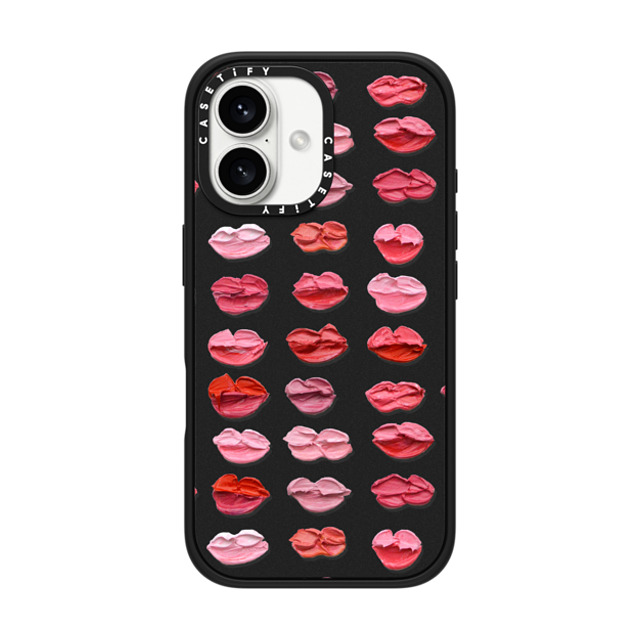 Ann Marie Coolick x CASETiFY iPhone 16 ケース Love,Fine Art マットブラック インパクトケース MagSafe対応 Polka Daub Lips Father's Day Ann Marie Coolick x CASETiFY iPhone 16 ケース Love,Fine Art マットブラック インパクトケース MagSafe対応 Polka Daub Lips Father's Day