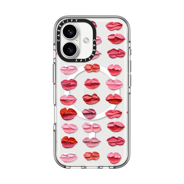 Ann Marie Coolick x CASETiFY iPhone 16 ケース Love,Fine Art クリア クリア ケース MagSafe対応 Polka Daub Lips Father's Day Ann Marie Coolick x CASETiFY iPhone 16 ケース Love,Fine Art クリア クリア ケース MagSafe対応 Polka Daub Lips Father's Day