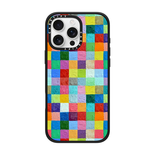 Ann Marie Coolick x CASETiFY iPhone 16 Pro Max Case Abstract マットブラック Impact Case MagSafe Compatible Polka Daub Grid Mother's Day Ann Marie Coolick x CASETiFY iPhone 16 Pro Max Case Abstract マットブラック Impact Case MagSafe Compatible Polka Daub Grid Mother's Day