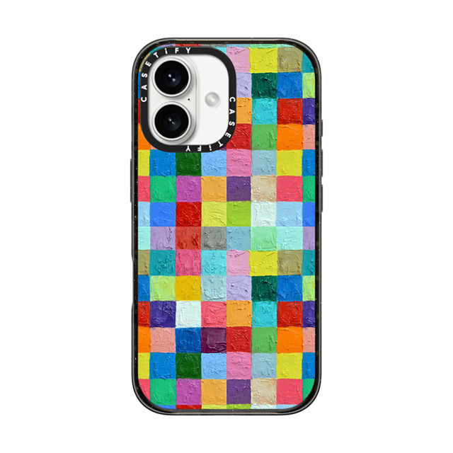 Ann Marie Coolick x CASETiFY iPhone 16 Case Abstract Black Impact Case MagSafe Compatible Polka Daub Grid Mother's Day Ann Marie Coolick x CASETiFY iPhone 16 Case Abstract Black Impact Case MagSafe Compatible Polka Daub Grid Mother's Day