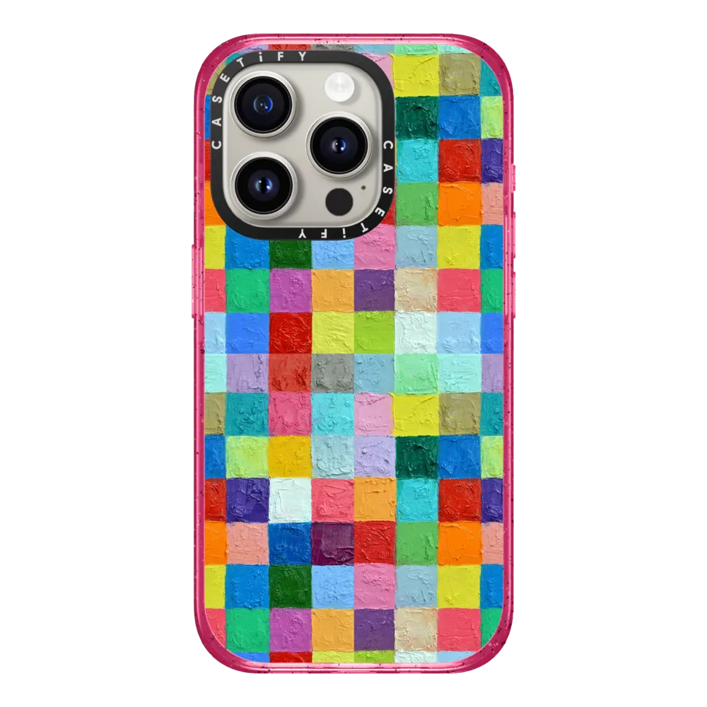 Impact Lite iPhone 15 Pro Case - Polka Daub Grid