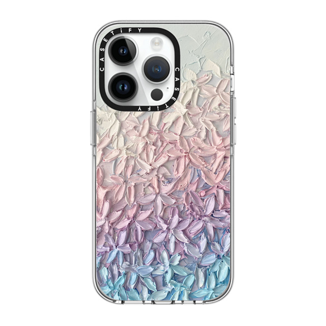 Ann Marie Coolick x CASETiFY iPhone 14 Pro ケース クリア クリア ケース MagSafe対応 Cherry Blossom Gradient