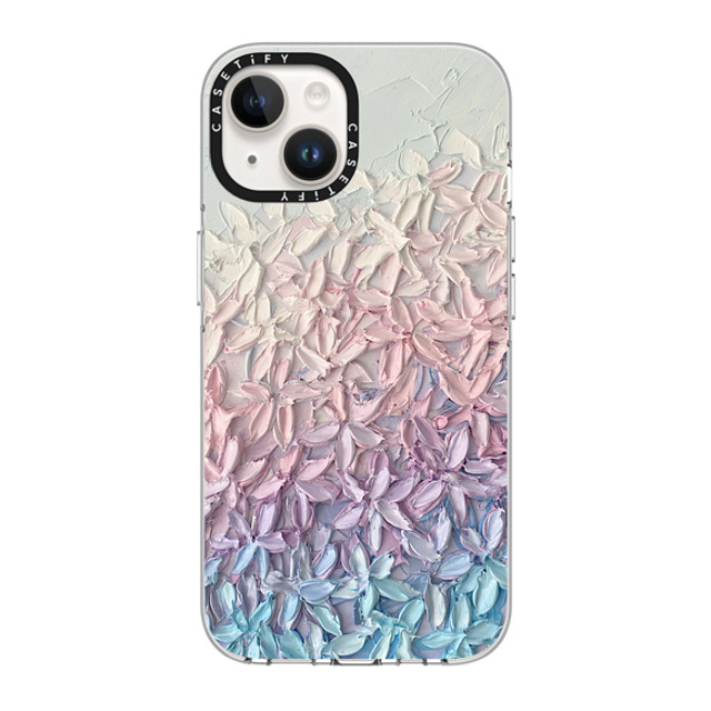 Ann Marie Coolick x CASETiFY iPhone 14 ケース クリア クリア ケース MagSafe対応 Cherry Blossom Gradient