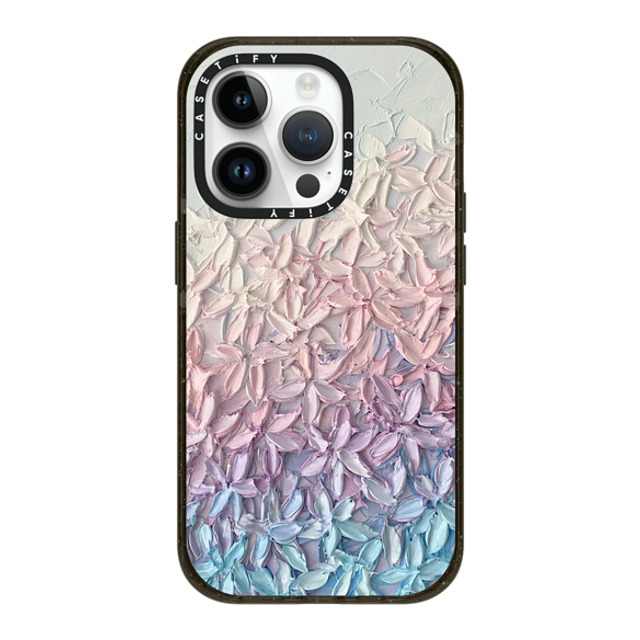 Ann Marie Coolick x CASETiFY iPhone 14 Pro ケース ブラック インパクトケース MagSafe対応 Cherry Blossom Gradient