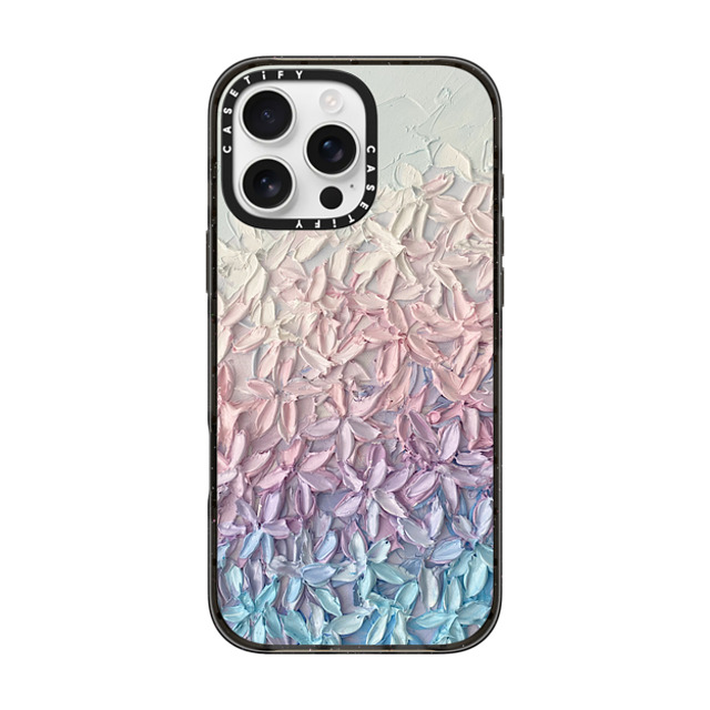 Ann Marie Coolick x CASETiFY iPhone 16 Pro Max ケース ブラック インパクトケース MagSafe対応 Cherry Blossom Gradient