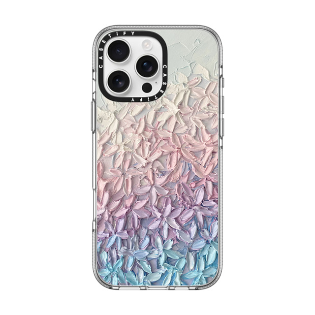 Ann Marie Coolick x CASETiFY iPhone 16 Pro Max ケース クリア クリア ケース MagSafe対応 Cherry Blossom Gradient