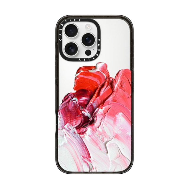 Ann Marie Coolick x CASETiFY iPhone 16 Pro Max ケース Geometric,Fine Art ブラック インパクトケース Pink Paint Smear Father's Day Ann Marie Coolick x CASETiFY iPhone 16 Pro Max ケース Geometric,Fine Art ブラック インパクトケース Pink Paint Smear Father's Day