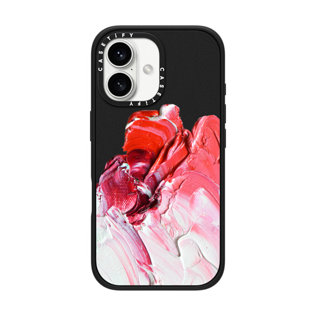 Ann Marie Coolick x CASETiFY iPhone 16 Case Geometric,Fine Art Matte Black Impact Case MagSafe Compatible Pink Paint Smear Father's Day Ann Marie Coolick x CASETiFY iPhone 16 Case Geometric,Fine Art Matte Black Impact Case MagSafe Compatible Pink Paint Smear Father's Day