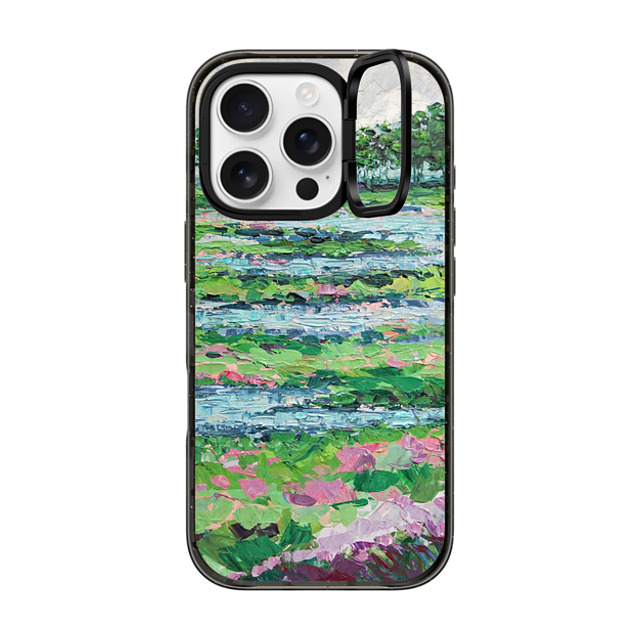 Ann Marie Coolick x CASETiFY iPhone 16 Pro ケース ブラック インパクトリングスタンドケース MagSafe対応 Marsh Romance