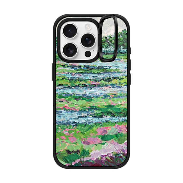 Ann Marie Coolick x CASETiFY iPhone 16 Pro ケース マットブラック インパクトリングスタンドケース MagSafe対応 Marsh Romance