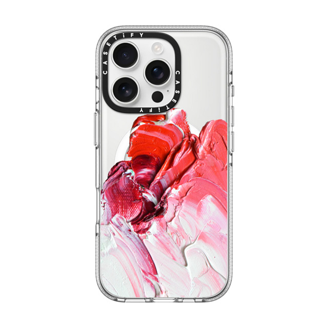 Ann Marie Coolick x CASETiFY iPhone 16 Pro Case Geometric,Fine Art クリア クリア ケース MagSafe対応 Pink Paint Smear Back to School Ann Marie Coolick x CASETiFY iPhone 16 Pro Case Geometric,Fine Art クリア クリア ケース MagSafe対応 Pink Paint Smear Back to School