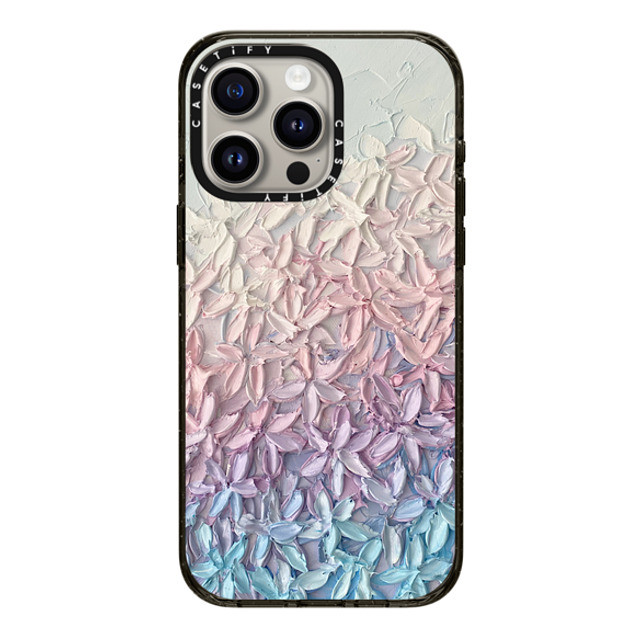 Ann Marie Coolick x CASETiFY iPhone 15 Pro Max ケース ブラック インパクトケース Cherry Blossom Gradient