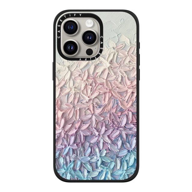 Ann Marie Coolick x CASETiFY iPhone 15 Pro Max ケース マットブラック インパクトケース MagSafe対応 Cherry Blossom Gradient