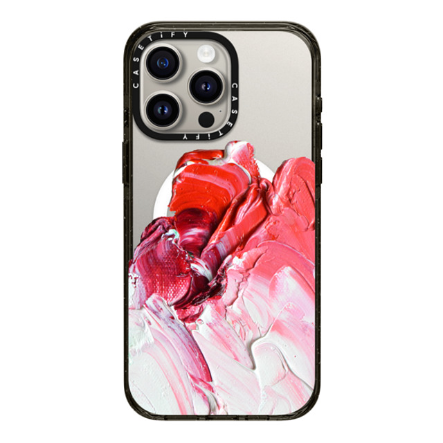 Ann Marie Coolick x CASETiFY iPhone 15 Pro Max Case Geometric,Fine Art Black Impact Case MagSafe Compatible Pink Paint Smear Father's Day Ann Marie Coolick x CASETiFY iPhone 15 Pro Max Case Geometric,Fine Art Black Impact Case MagSafe Compatible Pink Paint Smear Father's Day