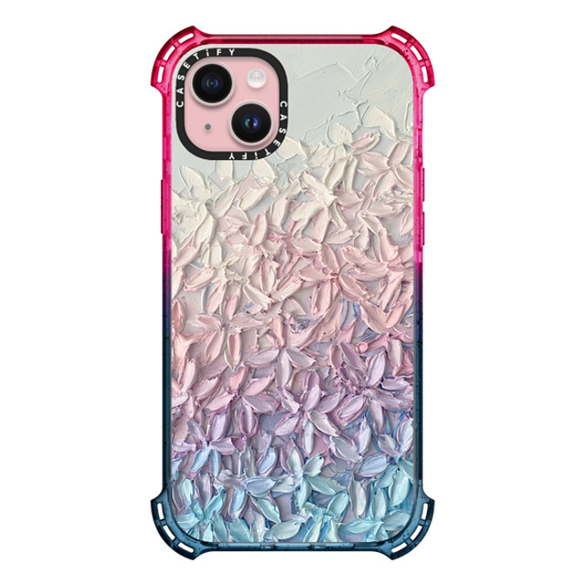 Ann Marie Coolick x CASETiFY iPhone 15 Plus ケース Cotton Candy バウンスケース Cherry Blossom Gradient