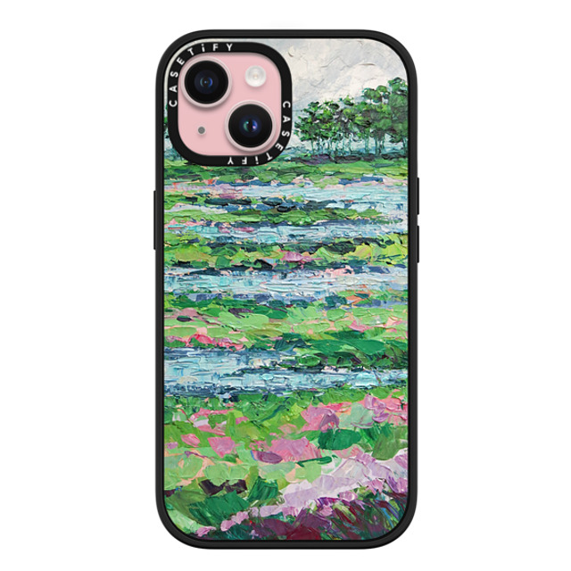 Ann Marie Coolick x CASETiFY iPhone 15 ケース マットブラック インパクトケース MagSafe対応 Marsh Romance