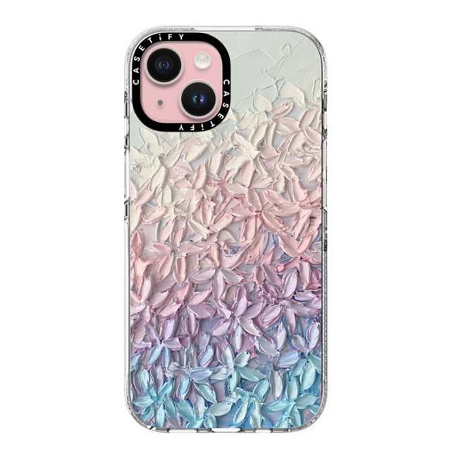 Ann Marie Coolick x CASETiFY iPhone 15 ケース クリア クリア ケース MagSafe対応 Cherry Blossom Gradient