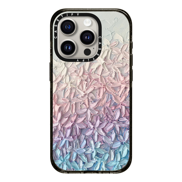 Ann Marie Coolick x CASETiFY iPhone 15 Pro ケース ブラック インパクトケース Cherry Blossom Gradient