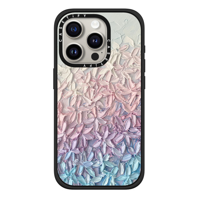 Ann Marie Coolick x CASETiFY iPhone 15 Pro ケース マットブラック インパクトケース MagSafe対応 Cherry Blossom Gradient