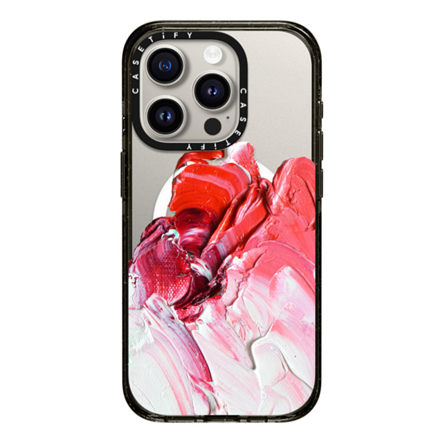 Ann Marie Coolick x CASETiFY iPhone 15 Pro Case Geometric,Fine Art Black Impact Case MagSafe Compatible Pink Paint Smear Back to School Ann Marie Coolick x CASETiFY iPhone 15 Pro Case Geometric,Fine Art Black Impact Case MagSafe Compatible Pink Paint Smear Back to School