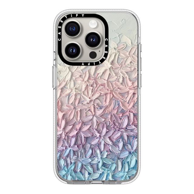 Ann Marie Coolick x CASETiFY iPhone 15 Pro ケース クリア クリア ケース MagSafe対応 Cherry Blossom Gradient