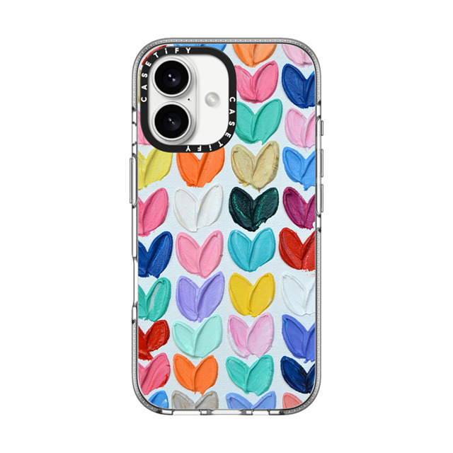 Ann Marie Coolick x CASETiFY iPhone 16 Case Love,Fine Art Clear Clear Case MagSafe Compatible Polka Daub Rainbow Hearts Mother's Day Ann Marie Coolick x CASETiFY iPhone 16 Case Love,Fine Art Clear Clear Case MagSafe Compatible Polka Daub Rainbow Hearts Mother's Day