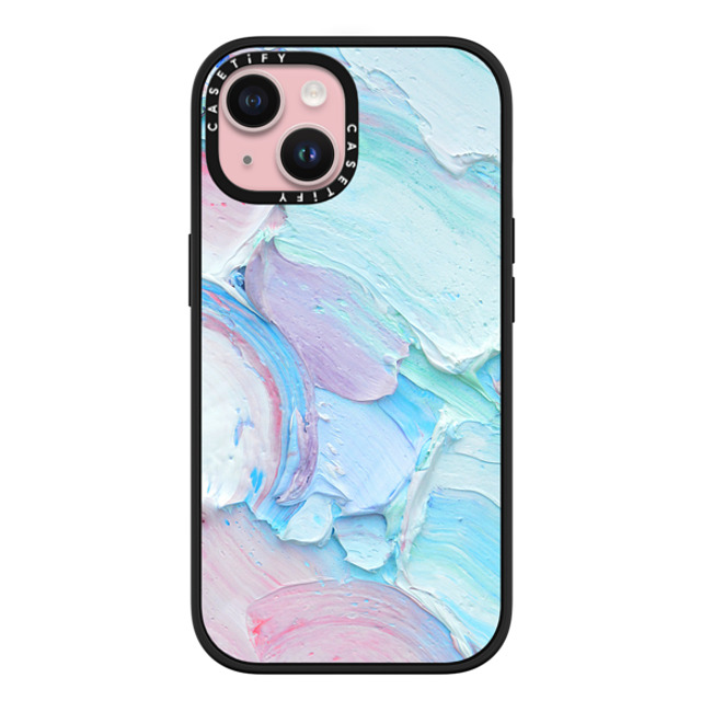 Ann Marie Coolick x CASETiFY iPhone 15 ケース マットブラック インパクトケース MagSafe対応 Pastel Dreams