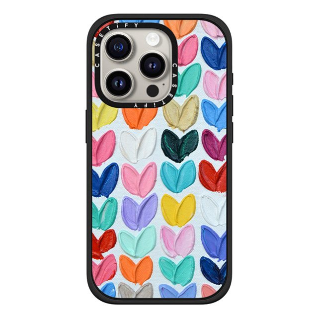 Ann Marie Coolick x CASETiFY iPhone 15 Pro Case Love,Fine Art マットブラック Impact Case MagSafe Compatible Polka Daub Rainbow Hearts Mother's Day Ann Marie Coolick x CASETiFY iPhone 15 Pro Case Love,Fine Art マットブラック Impact Case MagSafe Compatible Polka Daub Rainbow Hearts Mother's Day