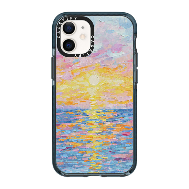 Ann Marie Coolick x CASETiFY iPhone 12 mini Case Pacific Blue Impact Case Frosted Sunset