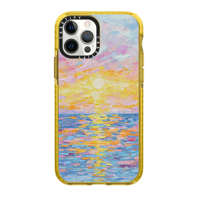 Ann Marie Coolick x CASETiFY iPhone 12 Pro Max ケース Yellow インパクトケース Frosted Sunset