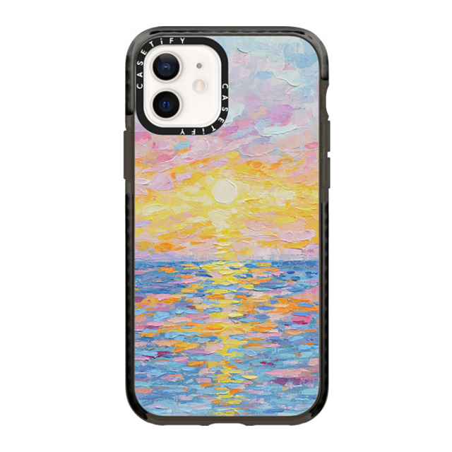 Ann Marie Coolick x CASETiFY iPhone 12 ケース ブラック インパクトケース MagSafe対応 Frosted Sunset