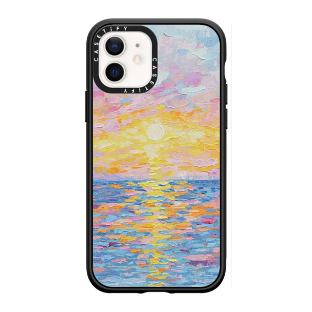 Ann Marie Coolick x CASETiFY iPhone 12 ケース マットブラック インパクトケース MagSafe対応 Frosted Sunset