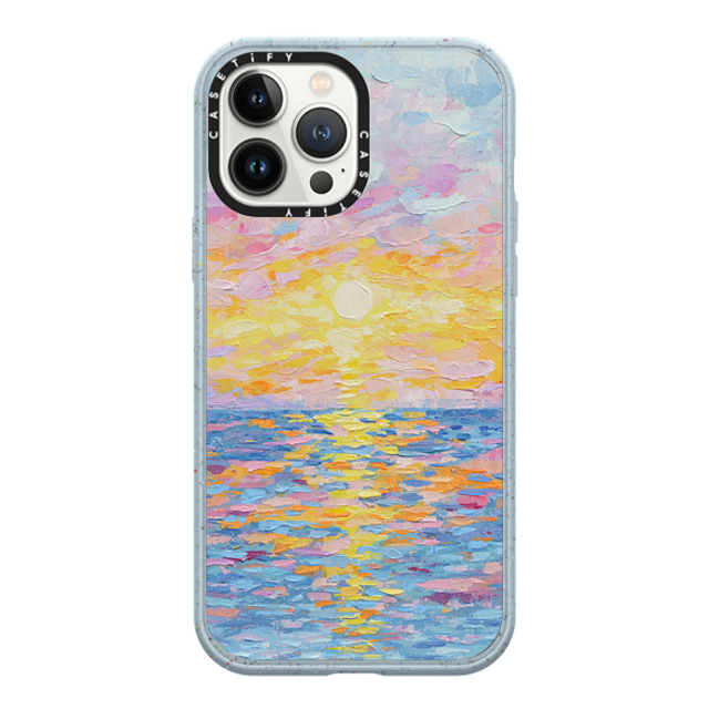 Ann Marie Coolick x CASETiFY iPhone 13 Pro Max ケース Matte Vapor Blue インパクトケース MagSafe対応 Frosted Sunset