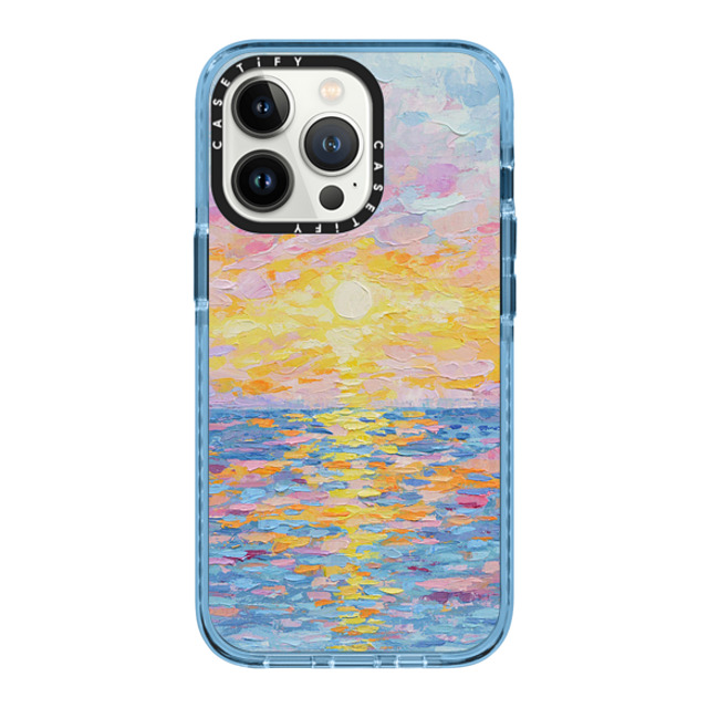 Ann Marie Coolick x CASETiFY iPhone 13 Pro Case Sierra Blue Impact Case Frosted Sunset