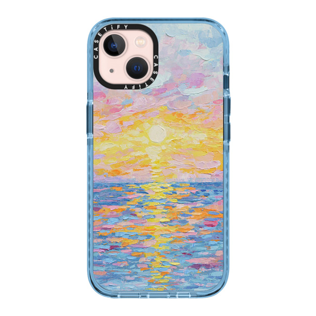 Ann Marie Coolick x CASETiFY iPhone 13 ケース Sierra Blue インパクトケース Frosted Sunset