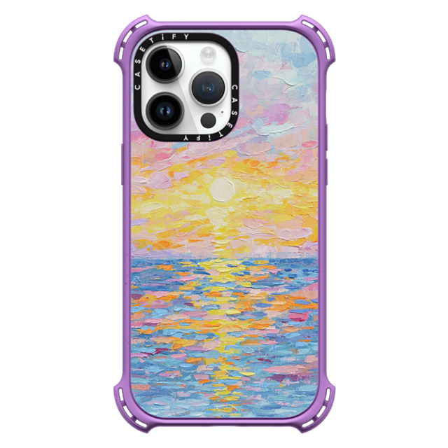 Ann Marie Coolick x CASETiFY iPhone 14 Pro Max Case Matte Purple バウンスケース Frosted Sunset